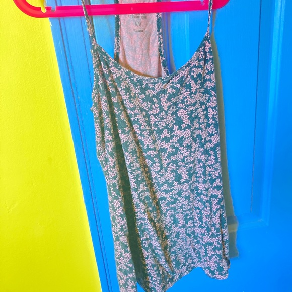 Black floral patterned tank top from garage